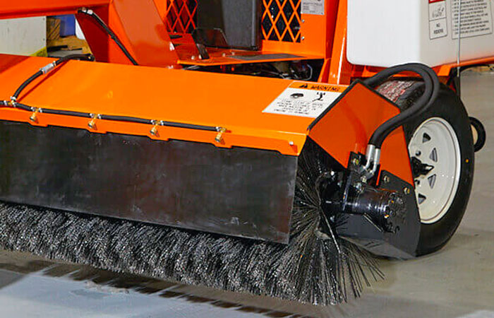 Close up of Laymor sweeper brush