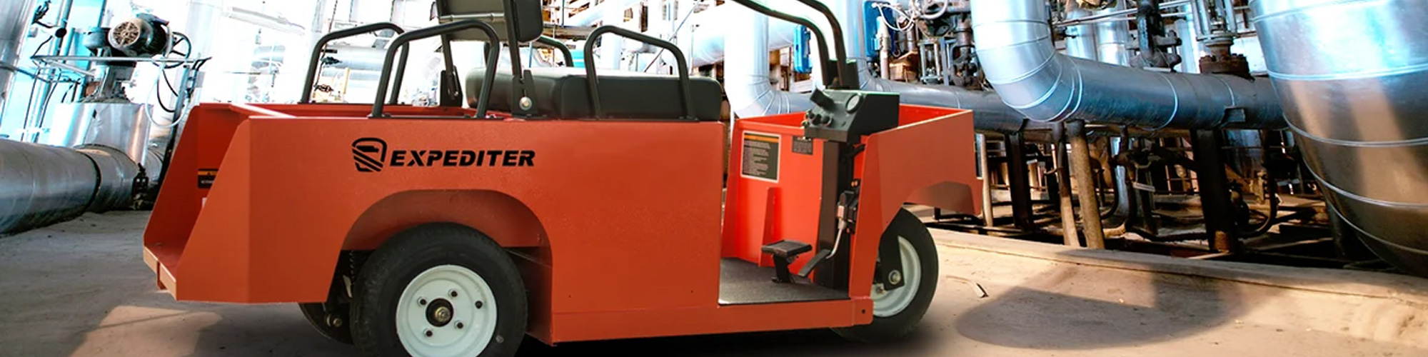 Columbia electric utility vehicle in industrial setting