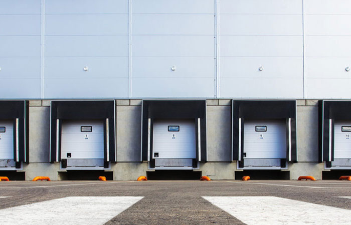 loading dock of a warehouse